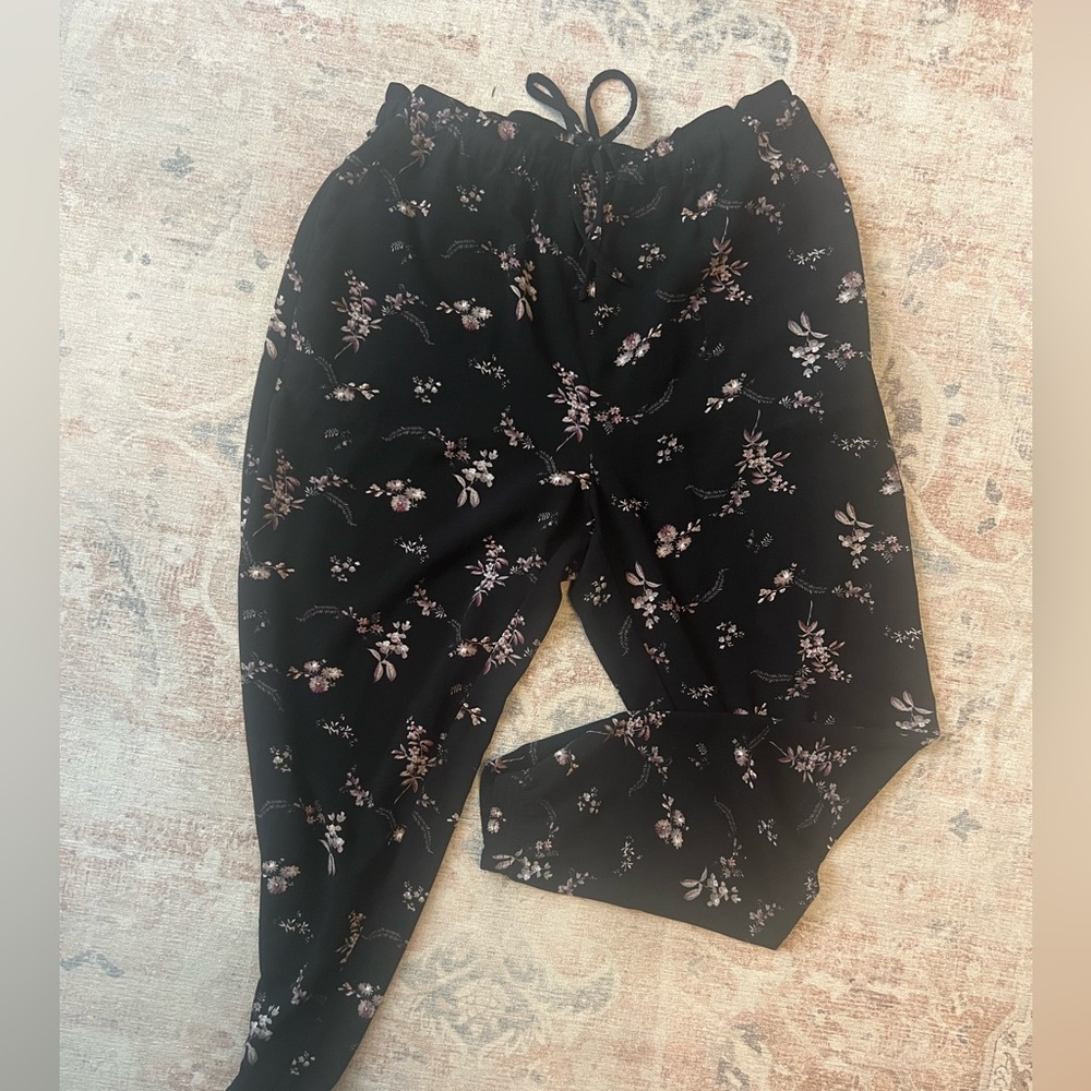 Floral and black joggers 14th and Union
